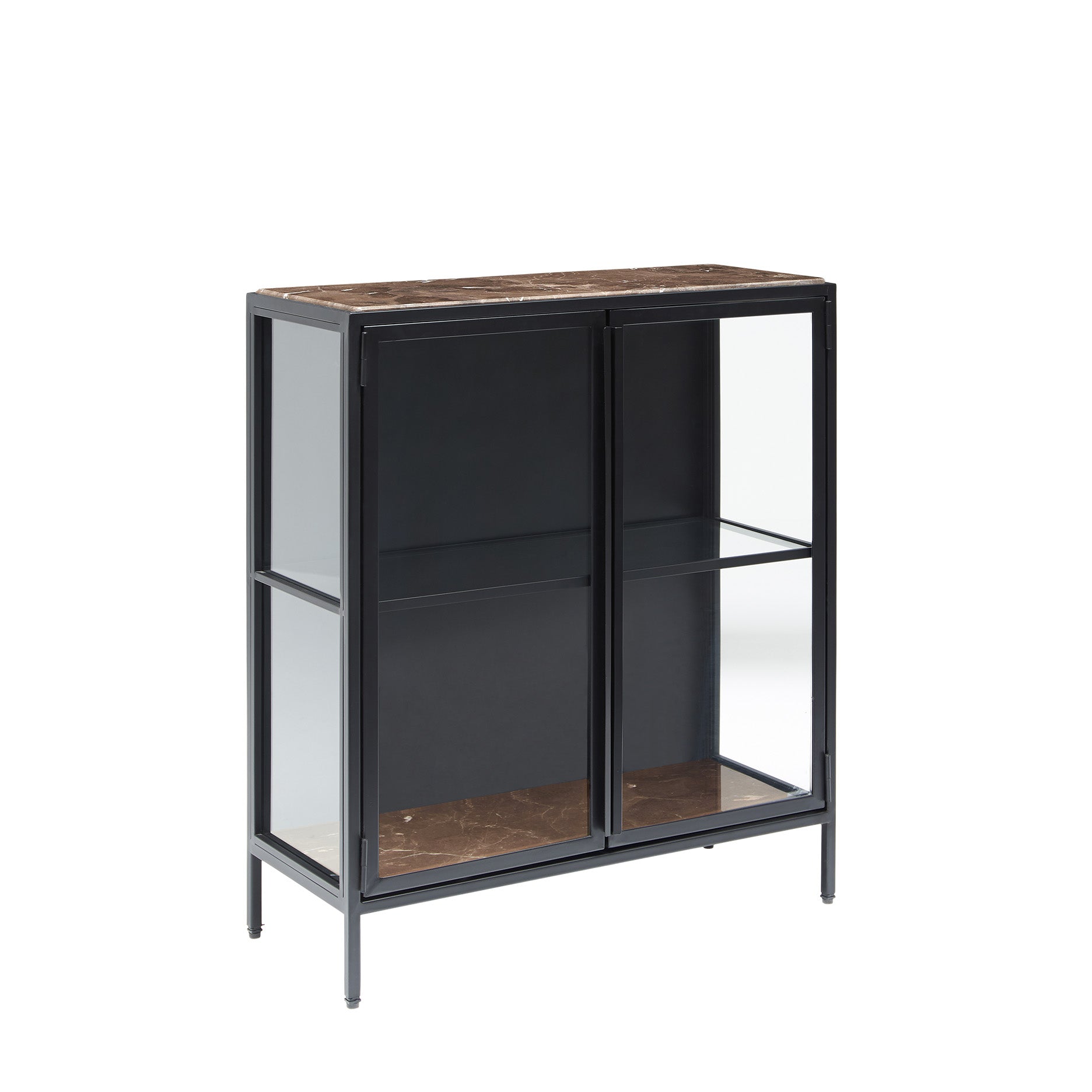 Mason II vitrineskab - sort metal